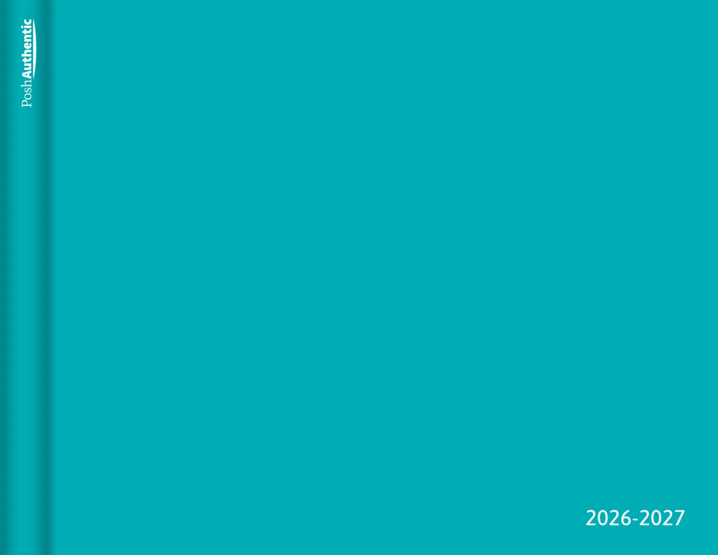 One of the planner covers: a plain cover in one of the theme’s colorways, with the edition set quietly across it, shown in the Letter Landscape cut.