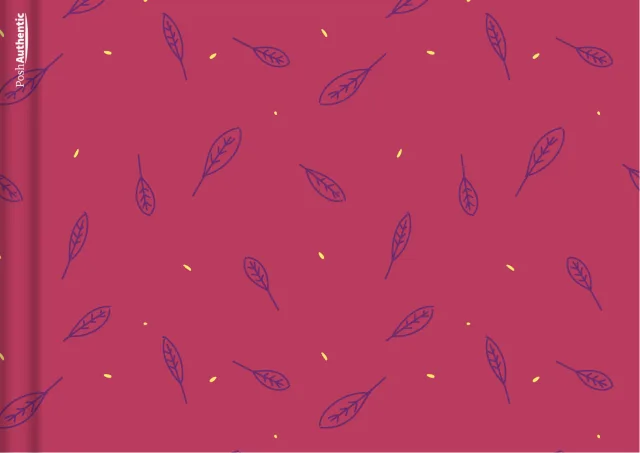 The Leaves planner cover in magenta.