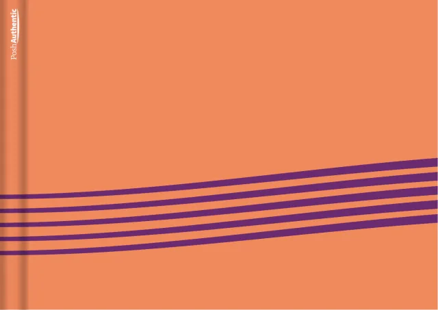 The Lines planner cover in orange.
