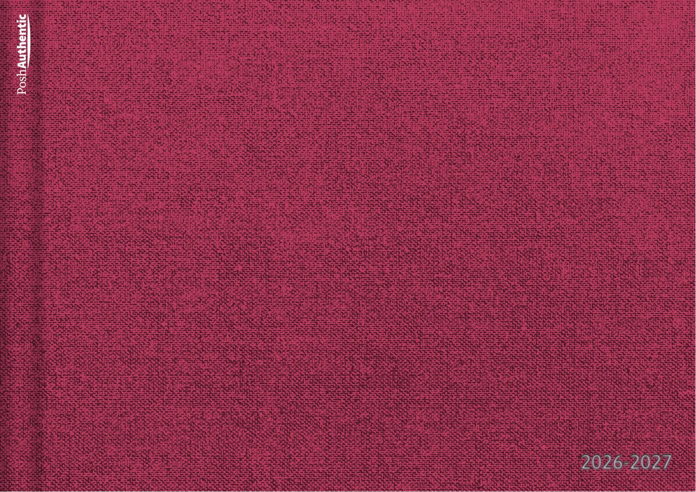The deluxe cloth, dated planner cover in magenta.