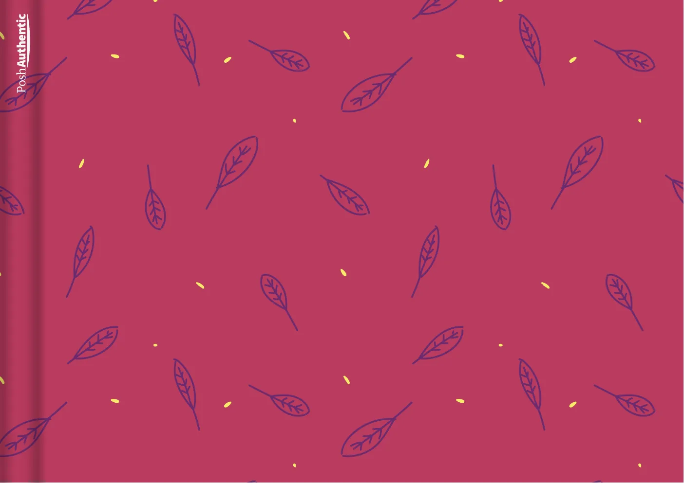 The Leaves planner cover in magenta.
