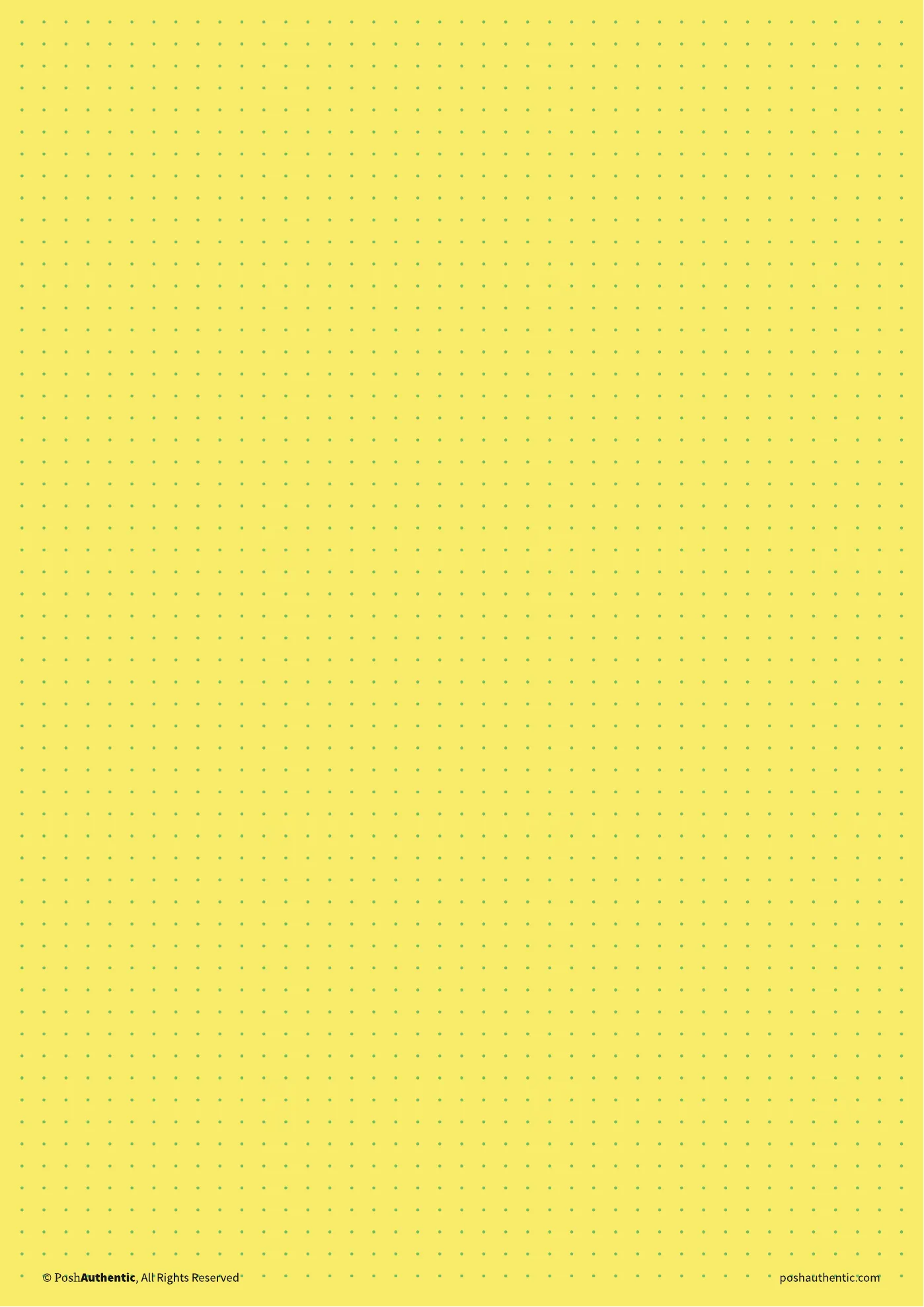 A dot grid note template — the layout shown on a plain white sheet.