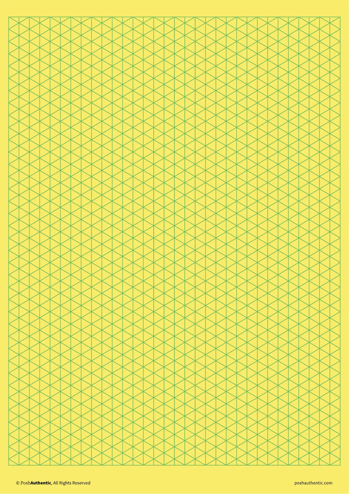 A isometric note template — the layout shown on a plain white sheet.