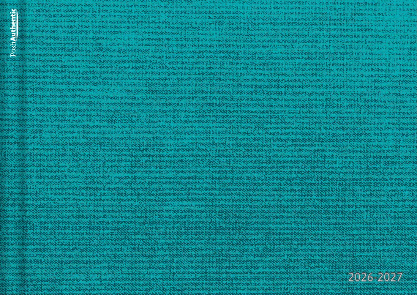 The deluxe cloth, dated planner cover in teal.