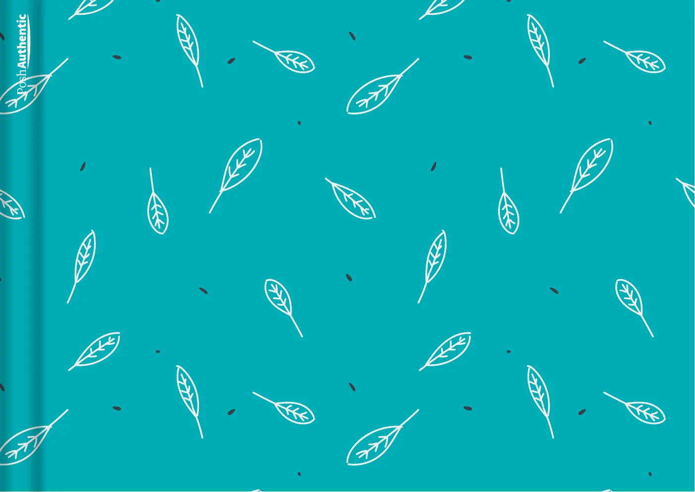 The Leaves planner cover in teal.