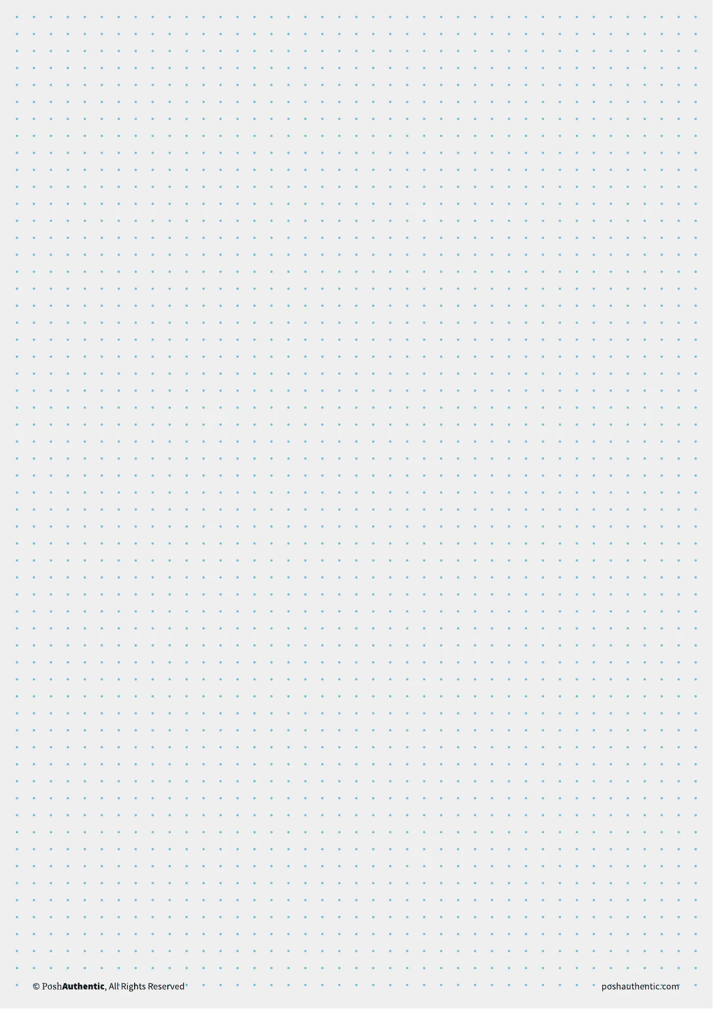 A dot grid note template — the layout shown on a plain white sheet.