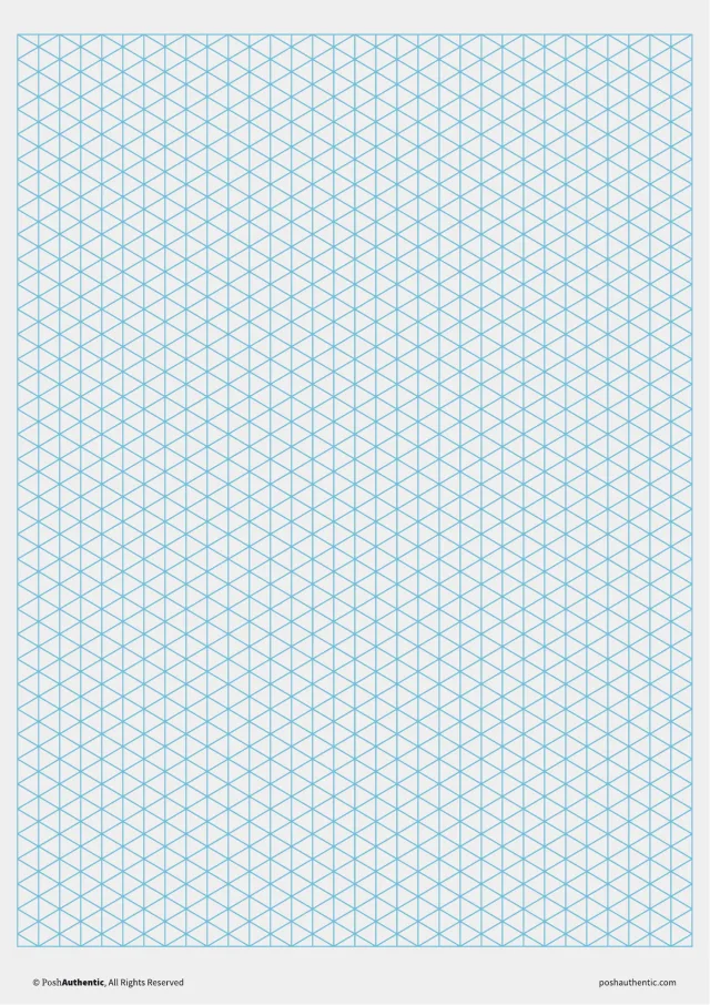 A isometric note template — the layout shown on a plain white sheet.