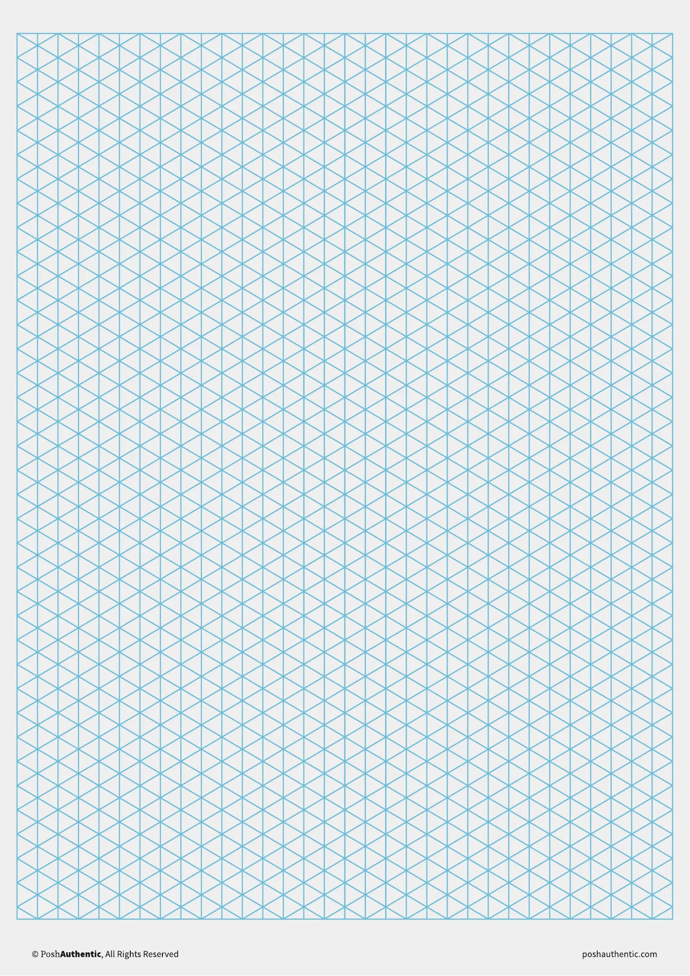 A isometric note template — the layout shown on a plain white sheet.