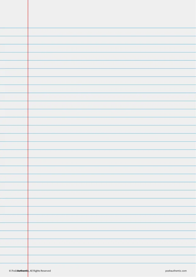 A margin ruled note template — the layout shown on a plain white sheet.