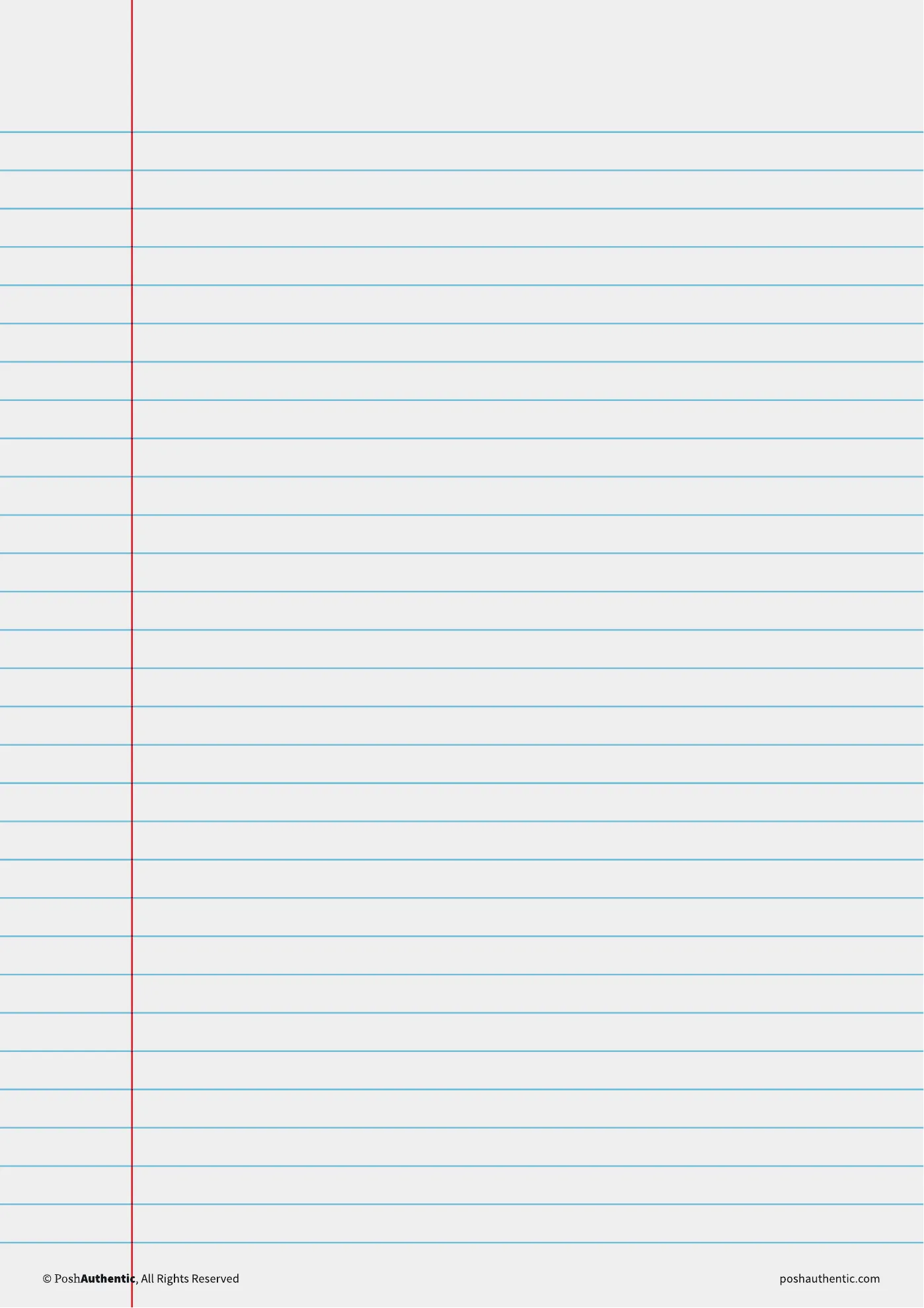 A margin ruled note template — the layout shown on a plain white sheet.