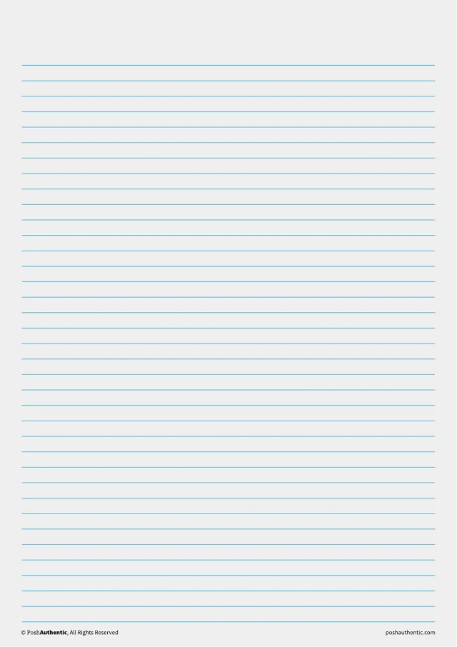 A ruled note template — the layout shown on a plain white sheet.