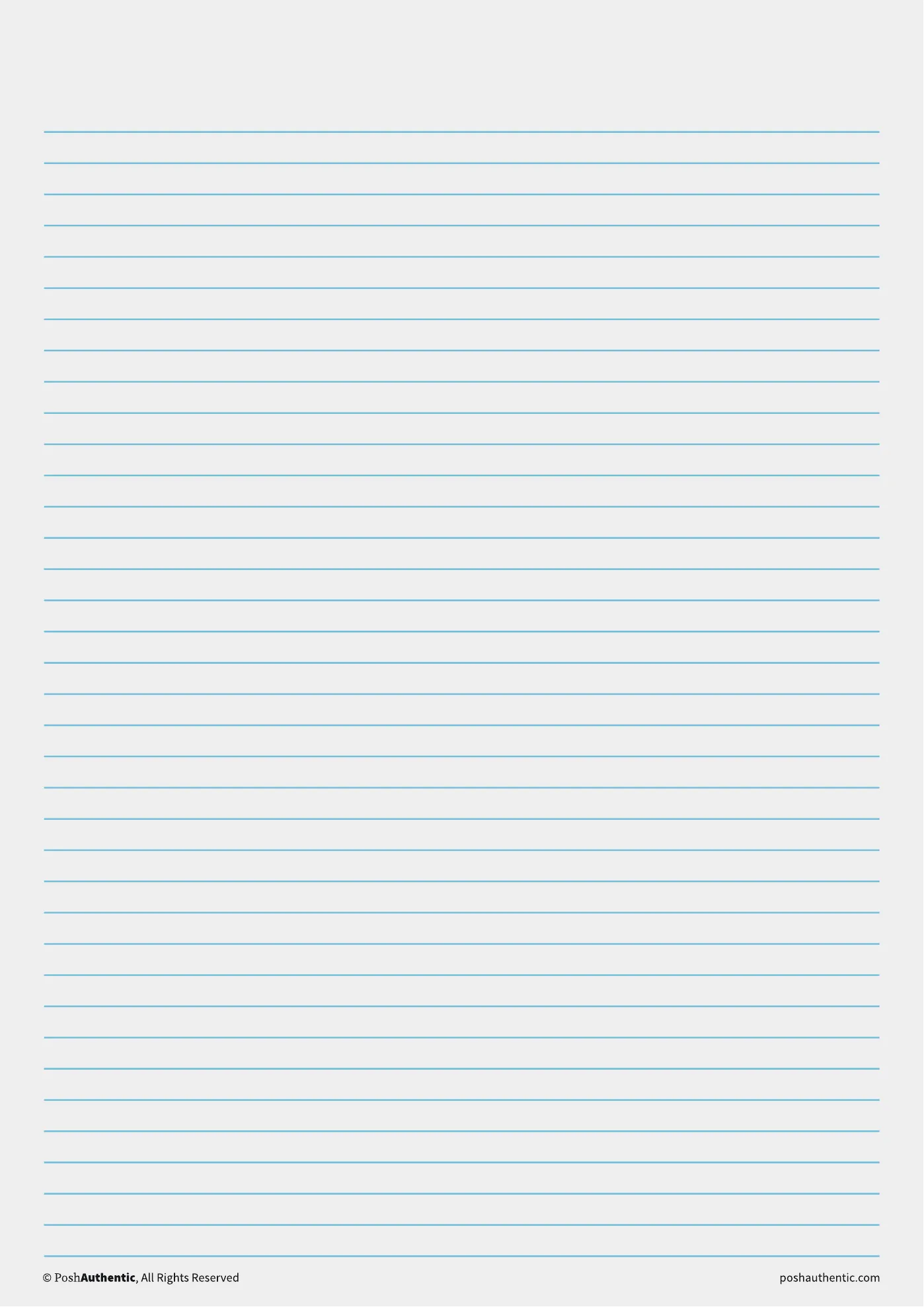 A ruled note template — the layout shown on a plain white sheet.
