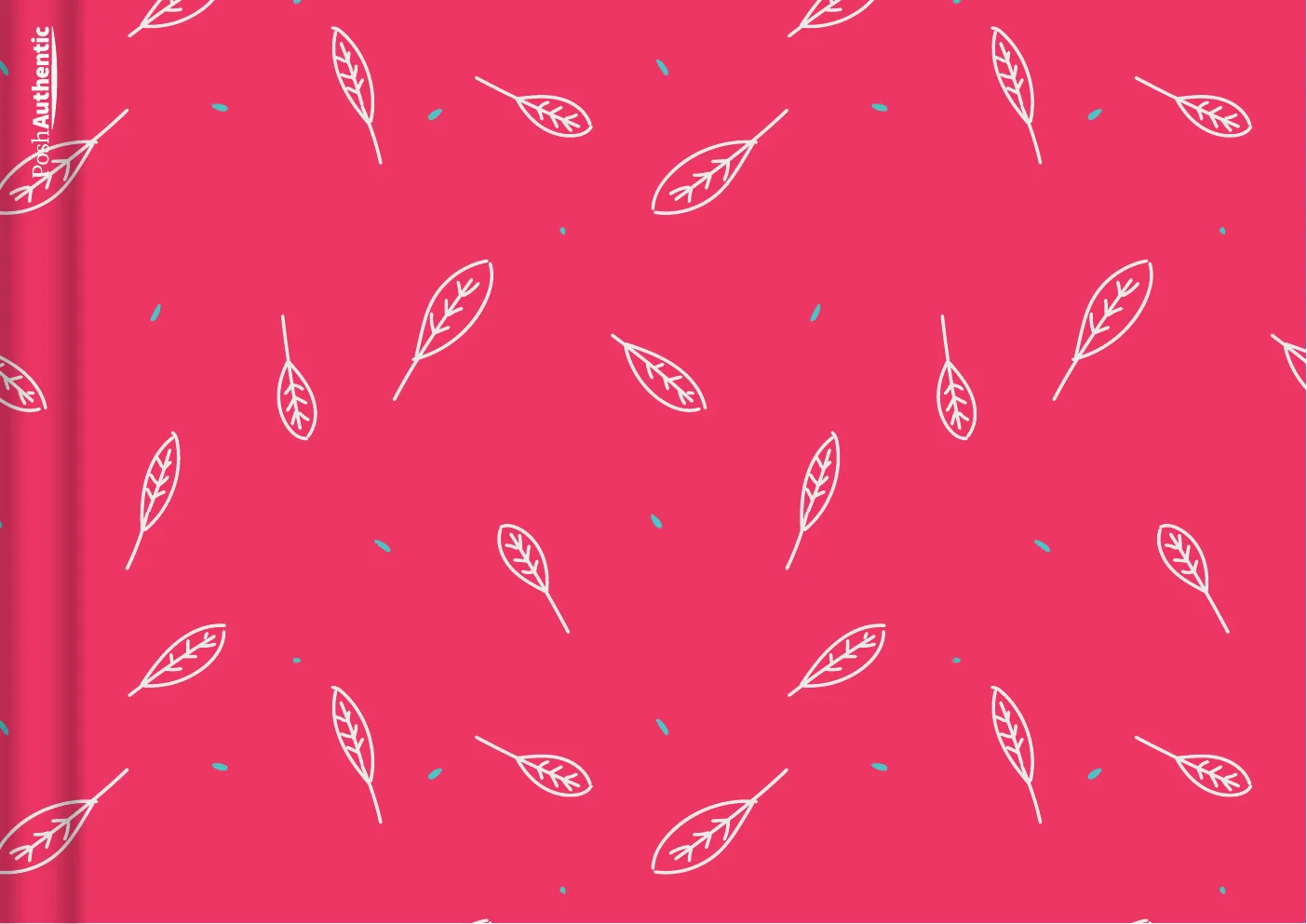 The Leaves planner cover in red.
