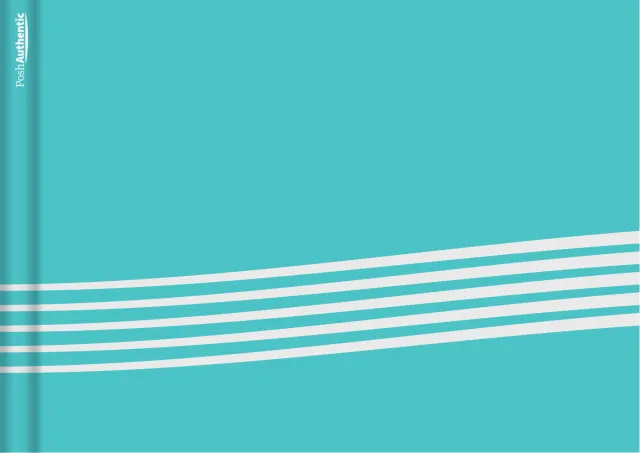 The Lines planner cover in aqua.