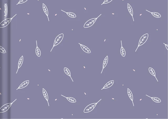 The Leaves planner cover in violet.