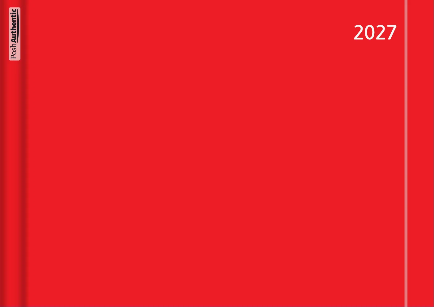 The Stripe planner cover in red.