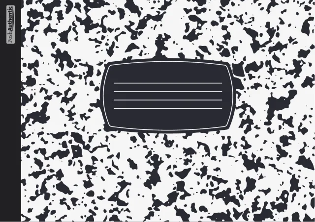 The Composition planner cover in black.