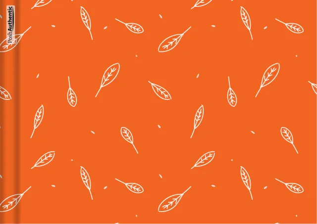 The Leaves planner cover in orange.