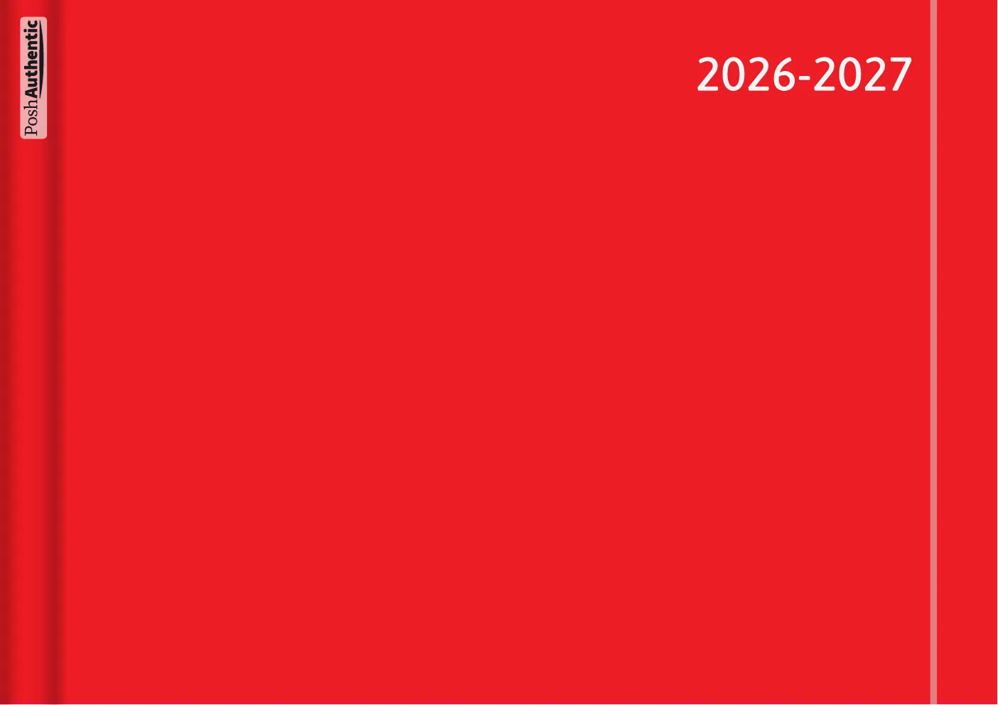 The Stripe planner cover in red.