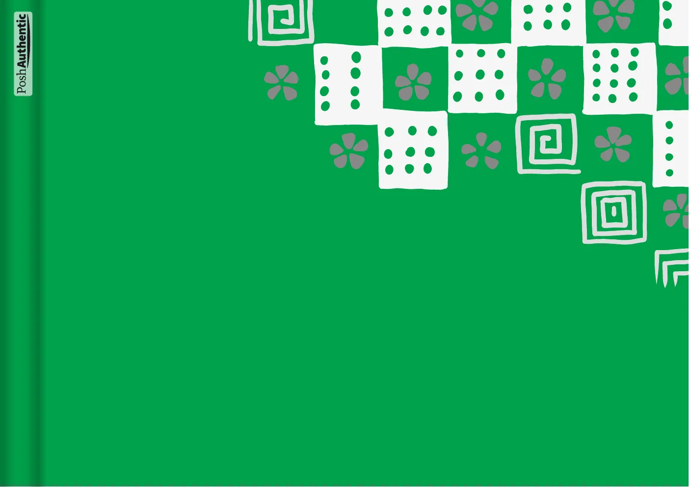 The deluxe patchwork planner cover in green.
