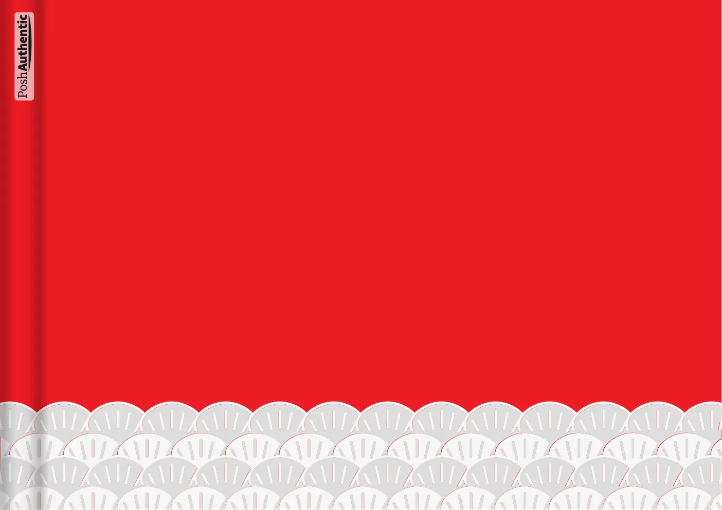The deluxe scallop planner cover in red.