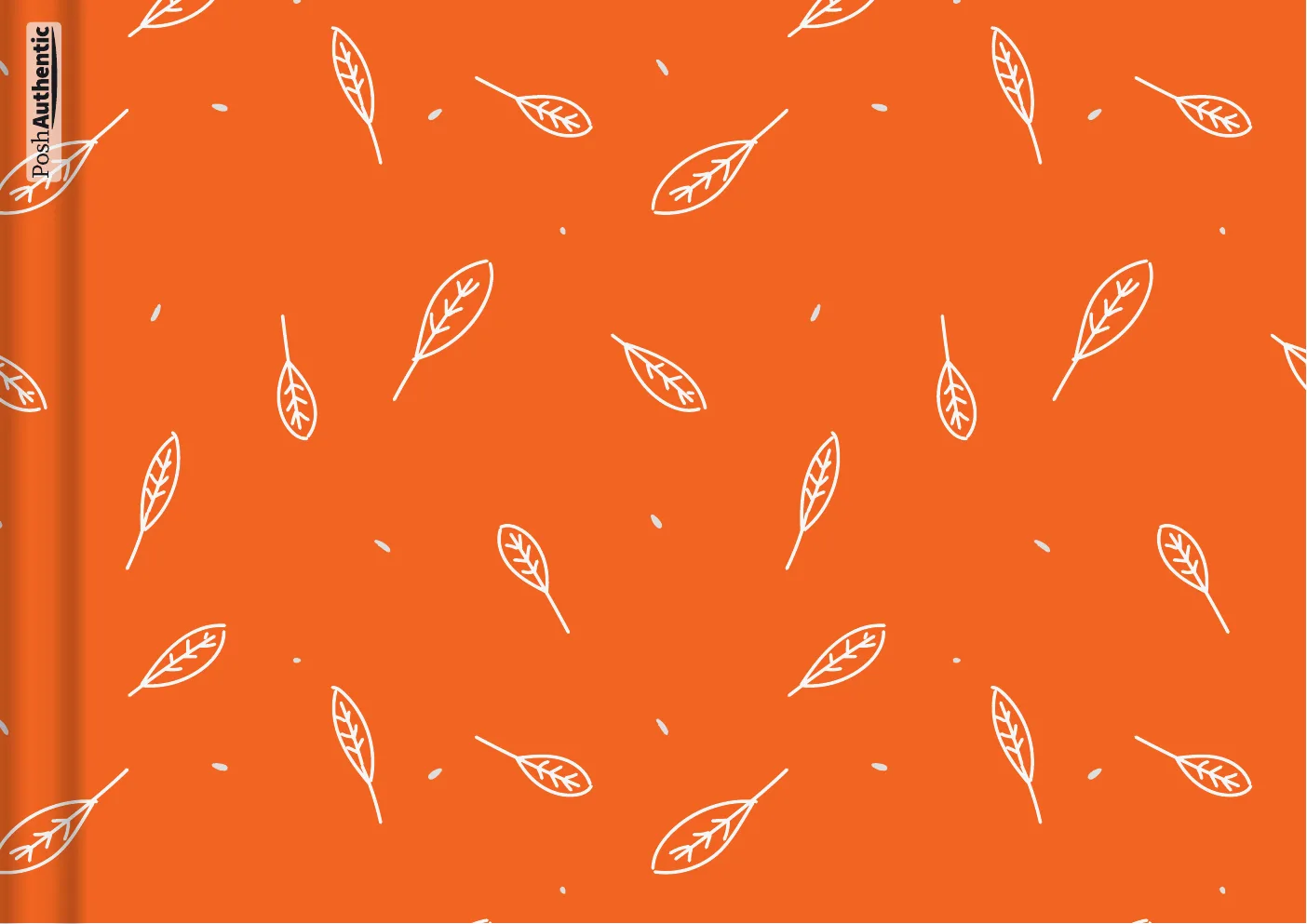 The Leaves planner cover in orange.