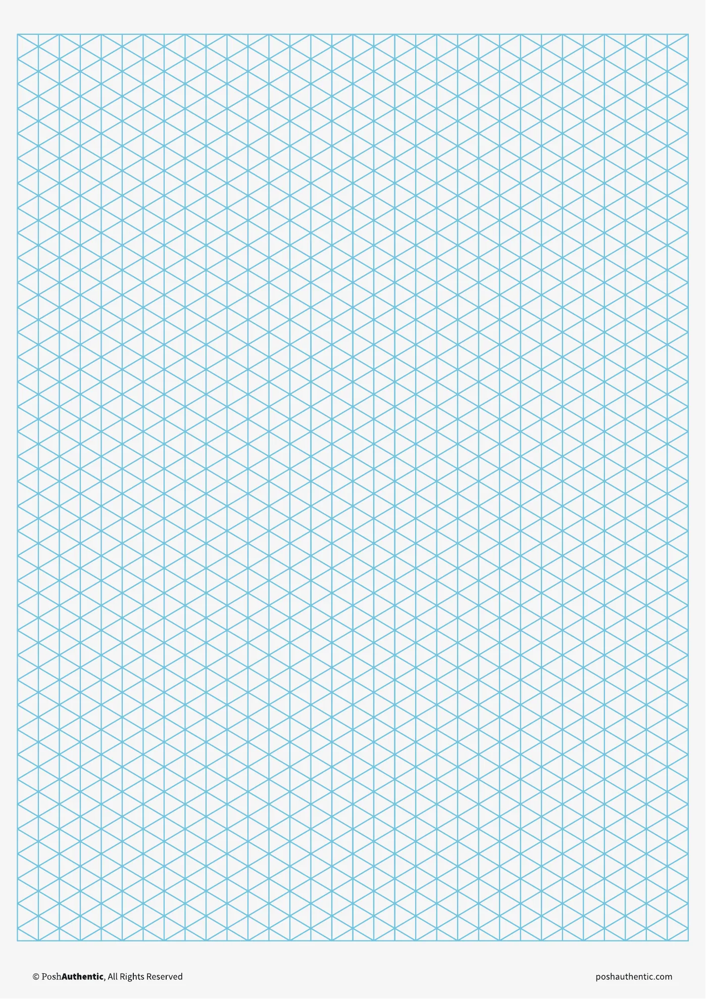 A isometric note template — the layout shown on a plain white sheet.