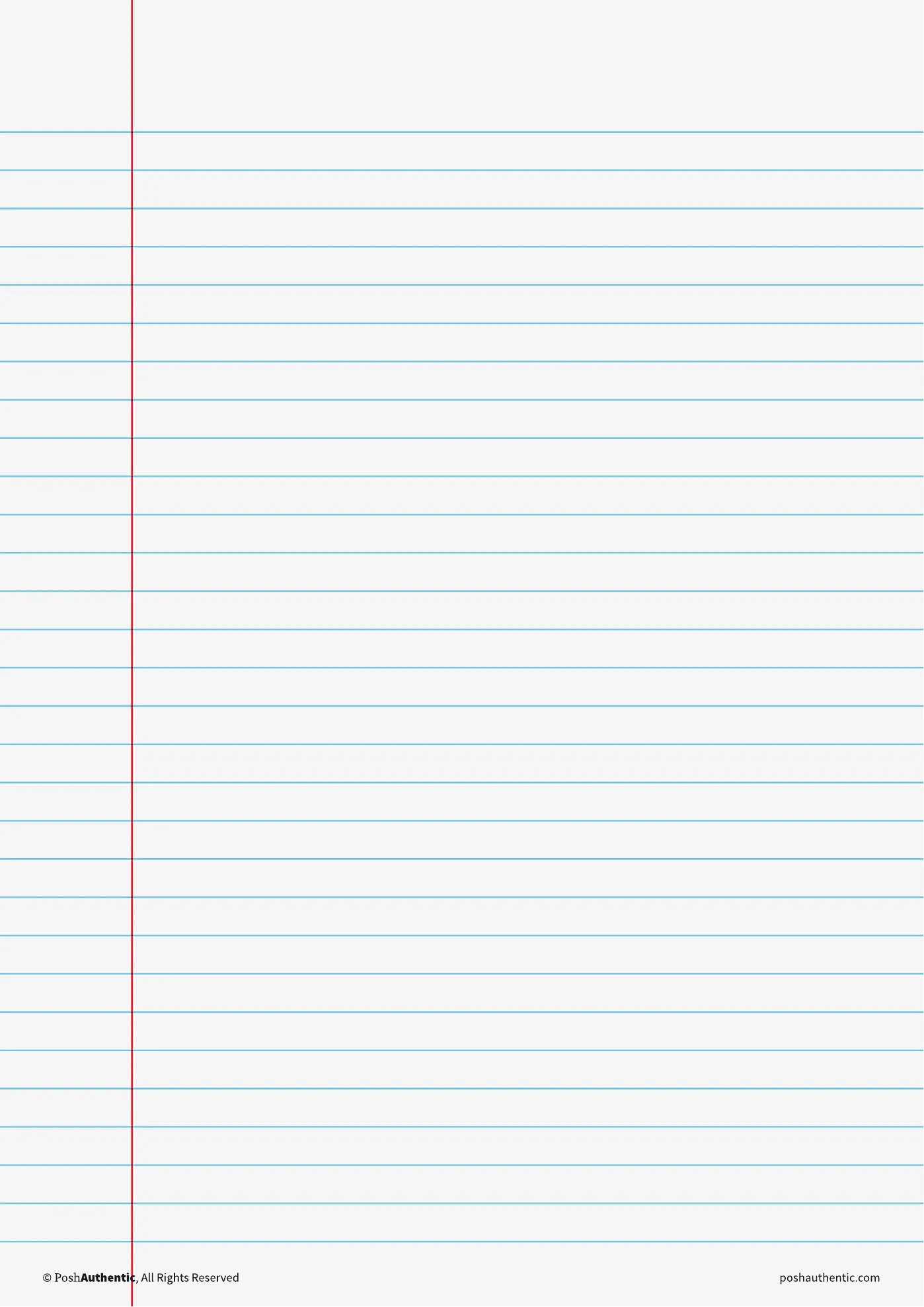 A margin ruled note template — the layout shown on a plain white sheet.