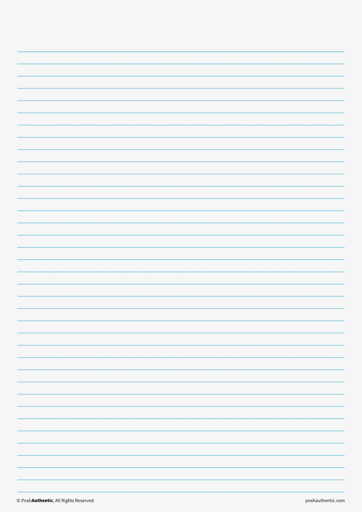 A ruled note template — the layout shown on a plain white sheet.