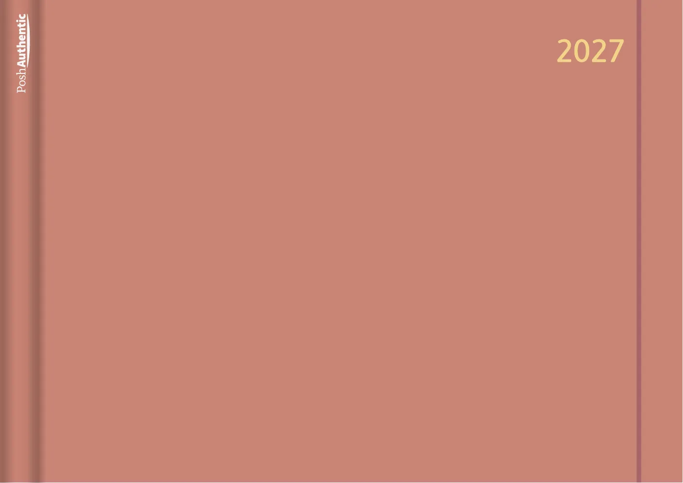 The Stripe planner cover in terracotta.