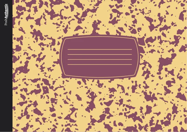 The Composition planner cover in plum.