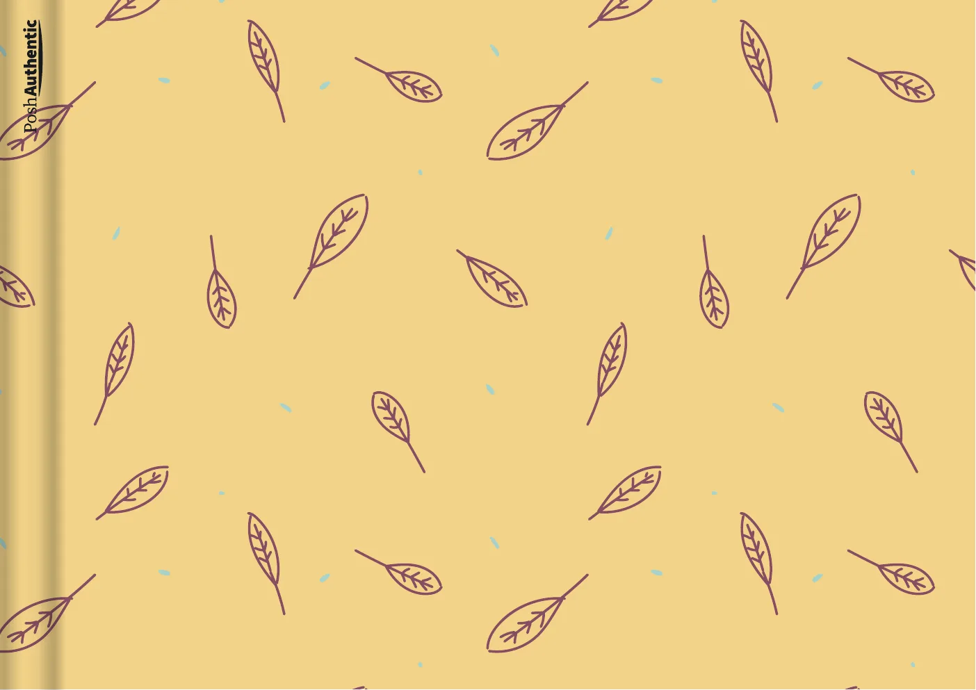The Leaves planner cover in yellow.
