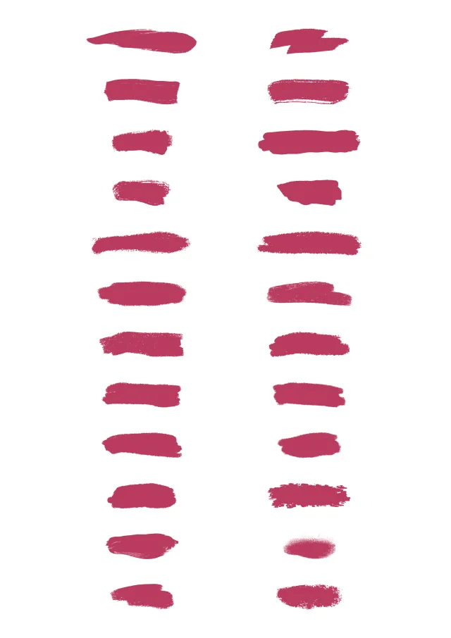 A sheet of the deluxe digital stickers in one of the theme’s colorways — the brush line, laid out in a grid, from the 2026-2027 Mid-Year Abundant Brilliance theme.
