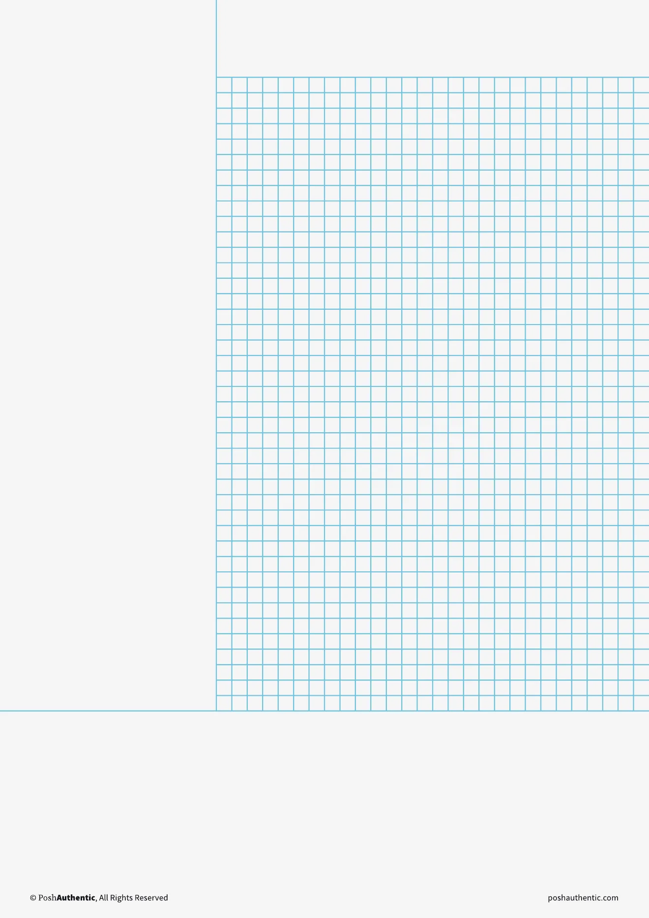 A Cornell page with a graph-paper note area, an empty cue column down the left and a summary strip across the bottom.