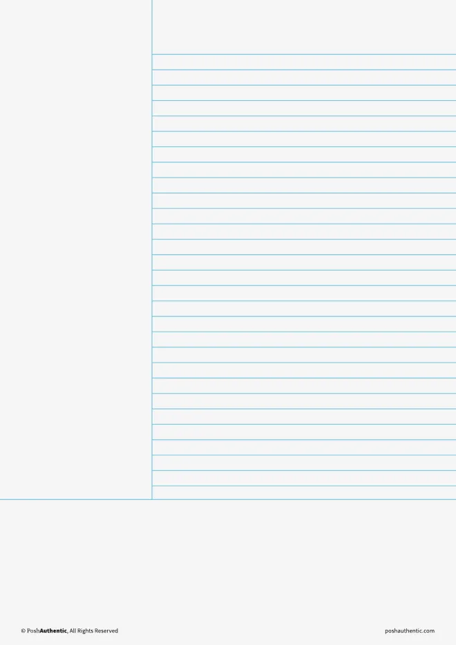 A Cornell page with a ruled note area, an empty cue column down the left and a summary strip across the bottom.